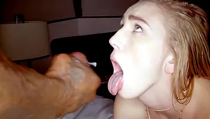Межрасовый трах с камшотом в рот. Порно видео с Kendra Sunderland