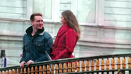 Пикапер снял русскую студентку в белых чулках чтобы выебать