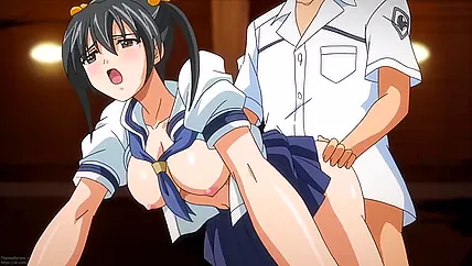 Хентай анимэ про озабоченных парней, ебущих милых тянок