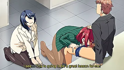 Смотреть семейный секс развратной мамки и её испортившейся хентай дочери с парнями