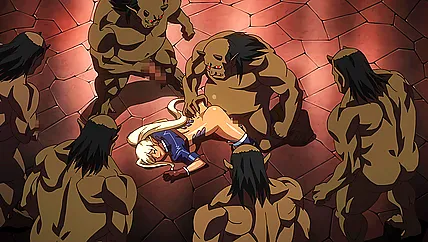 В хентай мультиках жесткий трах девушки с монстрами — норма