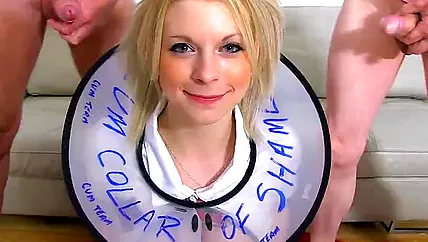 Зрелые парни заливают спермой на кастинге лицо блондинки